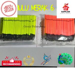pelampung pancing Bulu merak asli Ukuran 6 Cm isi 50 pcs